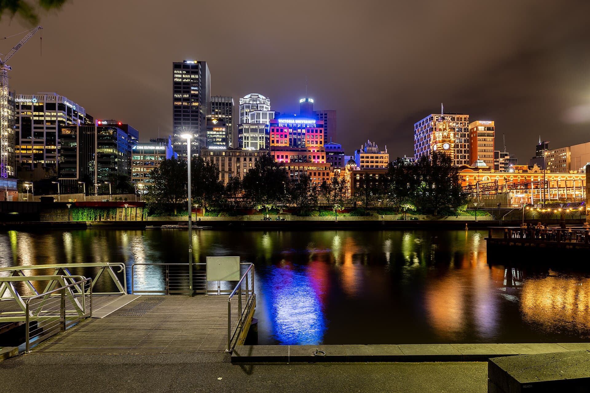 Evening street in Melbourne’s city centre